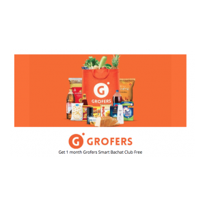 Get 1 Month Grofers Smart Bachat Club Free (Working on Web)